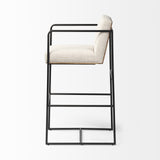 29" Beige Iron Counter Height Bar Chair - Homeroots - Flyclothing LLC