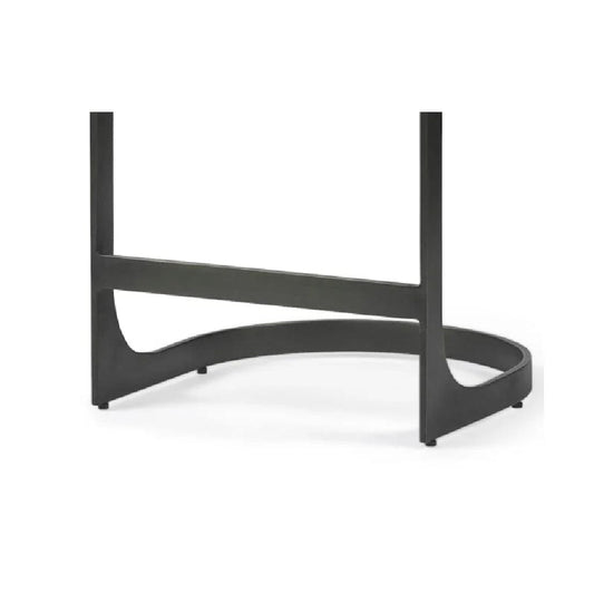 29" Brown Leather And Iron Backless Counter Height Bar Chair - Homeroots