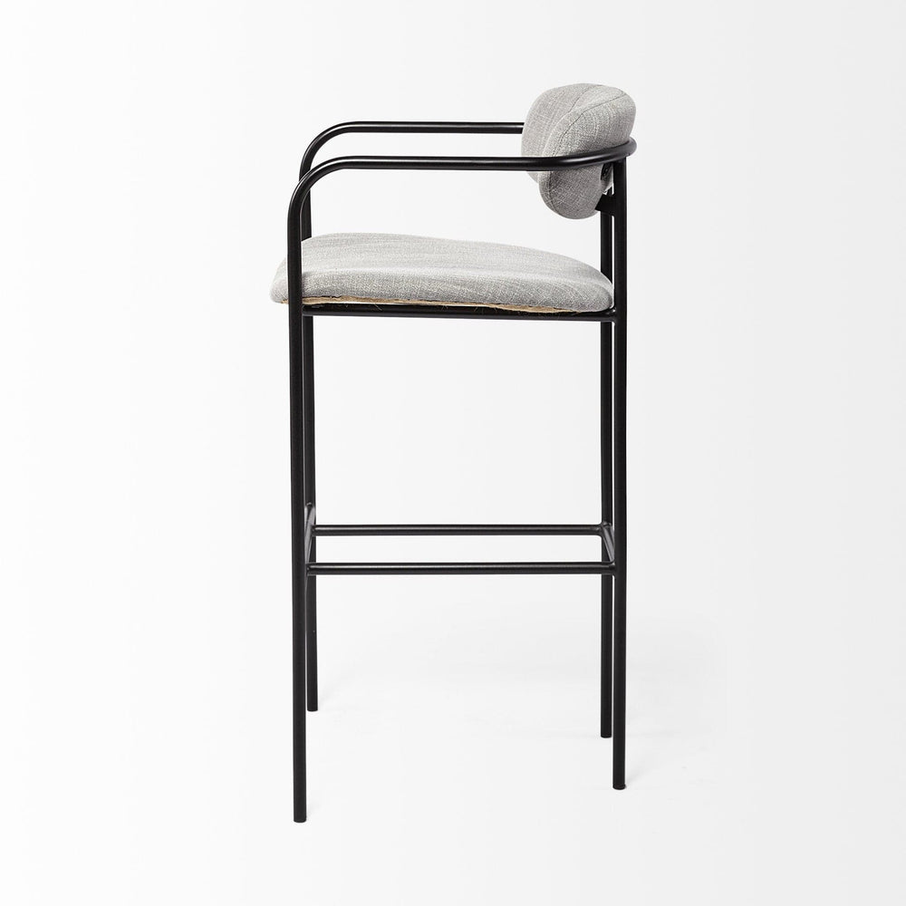 29" Grey Steel Bar Chair - Homeroots - Flyclothing LLC