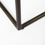 35" Brown And Black Leather And Iron Backless Counter Height Bar Chair - Homeroots - Flyclothing LLC