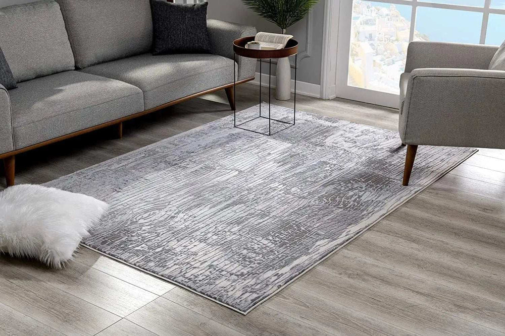5' X 7' Blue Abstract Power Loom Area Rug - Homeroots - Flyclothing LLC