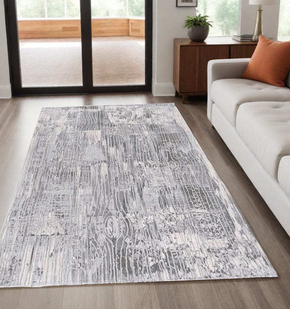 5' X 7' Blue Abstract Power Loom Area Rug - Homeroots - Flyclothing LLC