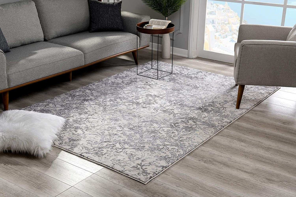 5' X 8' Cream Toile Power Loom Area Rug - Homeroots - Flyclothing LLC