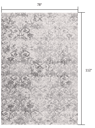 7' X 10' Cream Toile Power Loom Area Rug - Homeroots - Flyclothing LLC