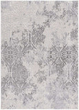 5' X 8' Cream And Gray Tinted Ogee Pattern Area Rug - Homeroots - Flyclothing LLC
