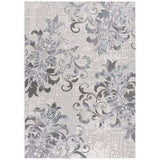 5' X 7' Blue Damask Power Loom Area Rug - Homeroots - Flyclothing LLC