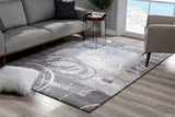 5' X 7' Gray Abstract Power Loom Area Rug - Homeroots - Flyclothing LLC