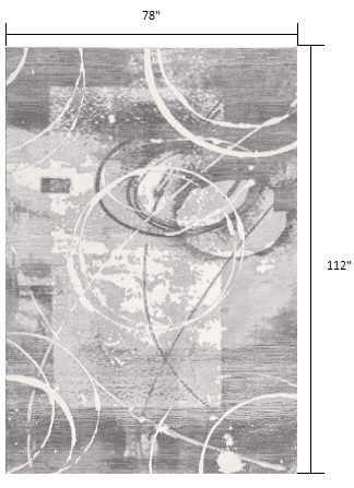 6' X 9' Gray Abstract Power Loom Area Rug - Homeroots - Flyclothing LLC