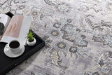 5' X 7' Gray Damask Power Loom Area Rug - Homeroots - Flyclothing LLC