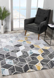 8' X 10' Gray Geometric Power Loom Area Rug - Homeroots - Flyclothing LLC