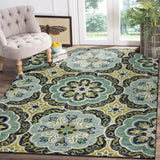 8' X 10' Green Wool Geometric Hand Tufted Area Rug - Homeroots - Flyclothing LLC