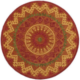 6' Round Orange Decorative Area Rug - Homeroots - Flyclothing LLC
