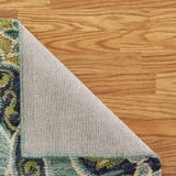 6' Green Round Wool Geometric Hand Tufted Area Rug - Homeroots - Flyclothing LLC