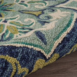 4' Round Blue Ornate Medallion Area Rug - Homeroots - Flyclothing LLC