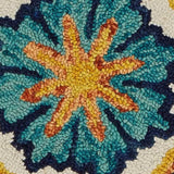 4' Round Ivory And Navy Decorative Area Rug - Homeroots - Flyclothing LLC