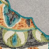 4' Round Blue And Orange Medallion Area Rug - Homeroots - Flyclothing LLC