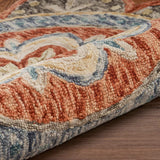 4' Round Orange Scalloped Edge Area Rug - Homeroots - Flyclothing LLC