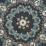 6' Round Black Floral Paradise Area Rug - Homeroots - Flyclothing LLC