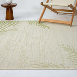 8' X 9' Beige Floral Indoor Outdoor Area Rug - Homeroots - Flyclothing LLC