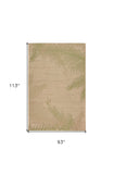 8' X 9' Beige Floral Indoor Outdoor Area Rug - Homeroots - Flyclothing LLC