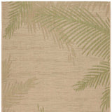 8' X 9' Beige Floral Indoor Outdoor Area Rug - Homeroots - Flyclothing LLC