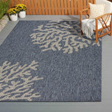 5' X 7' Blue And Gray Indoor Outdoor Area Rug - Homeroots - Flyclothing LLC