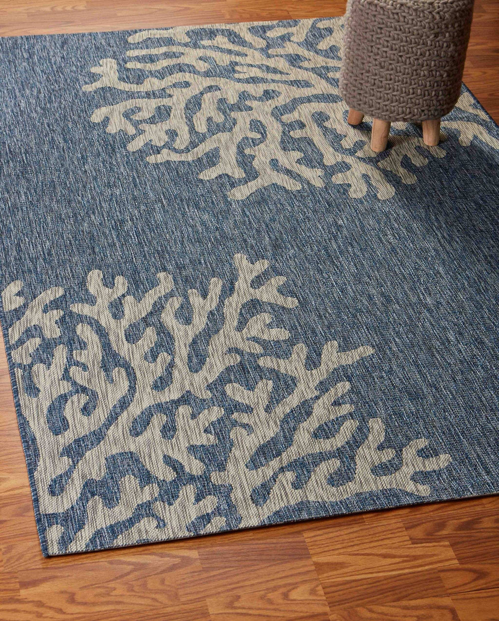 8' X 9' Blue And Gray Indoor Outdoor Area Rug - Homeroots - Flyclothing LLC