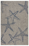 5' X 7' Blue And Gray Indoor Outdoor Area Rug - Homeroots - Flyclothing LLC