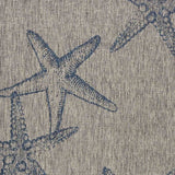 8' X 9' Blue And Gray Starfish Indoor Outdoor Area Rug - Homeroots - Flyclothing LLC