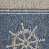 8' X 9' Blue And Gray Indoor Outdoor Area Rug - Homeroots - Flyclothing LLC