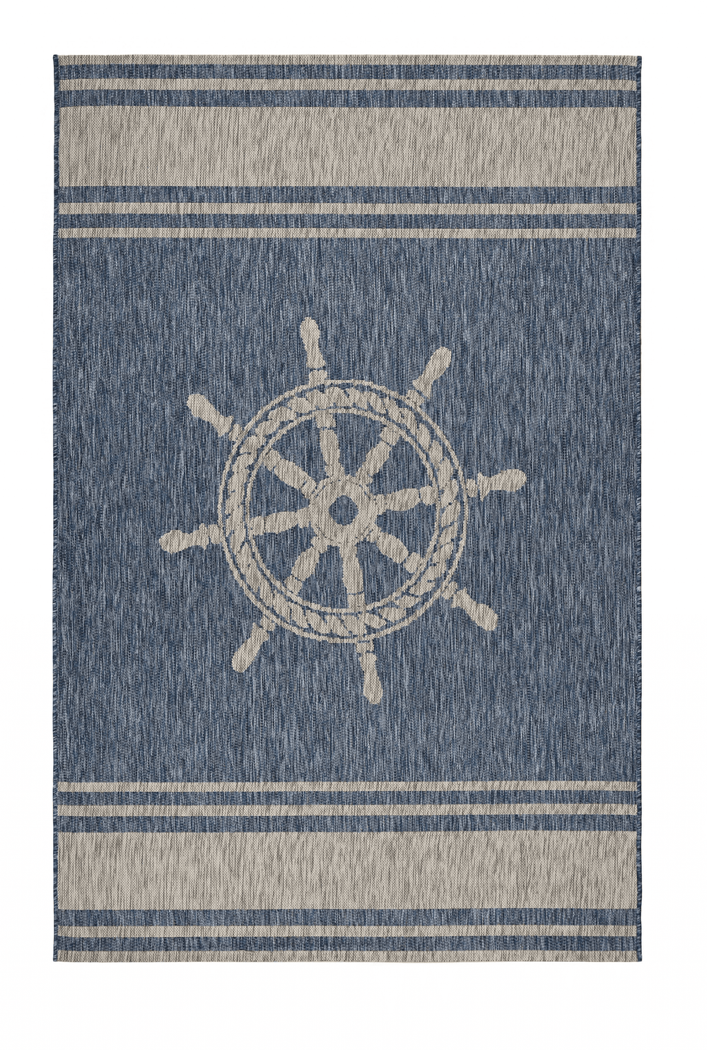 8' X 9' Blue And Gray Indoor Outdoor Area Rug - Homeroots - Flyclothing LLC