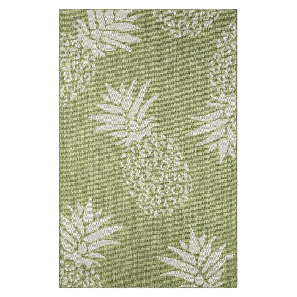 8' X 10' Green Floral Indoor Outdoor Area Rug - Homeroots - Flyclothing LLC
