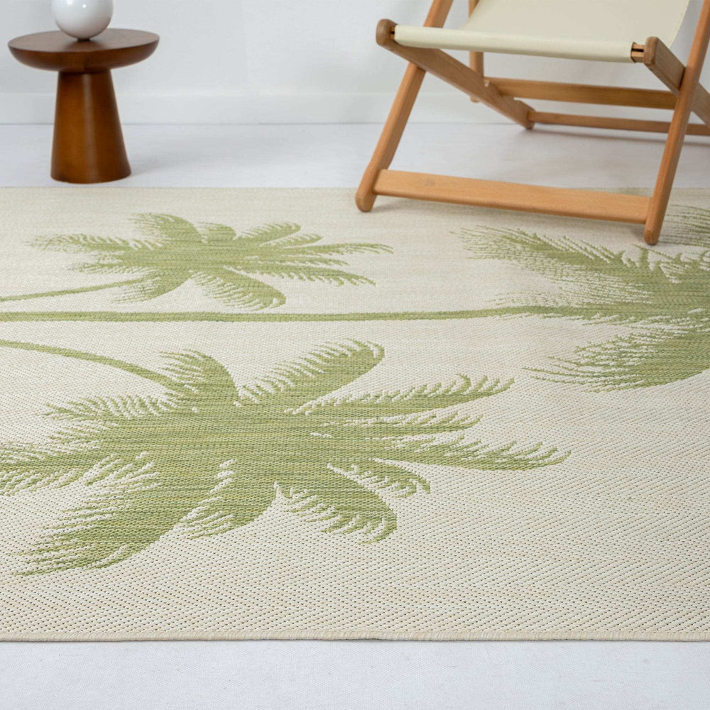 5' X 7' Beige Floral Indoor Outdoor Area Rug - Homeroots - Flyclothing LLC