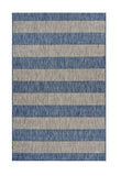 8' X 10' Blue And Gray Striped Indoor Outdoor Area Rug - Homeroots - Flyclothing LLC
