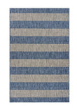 8' X 10' Blue And Gray Striped Indoor Outdoor Area Rug - Homeroots - Flyclothing LLC