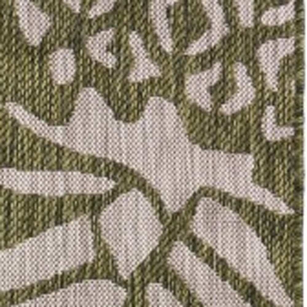 2' X 3' Green Floral Indoor Outdoor Area Rug - Homeroots - Flyclothing LLC