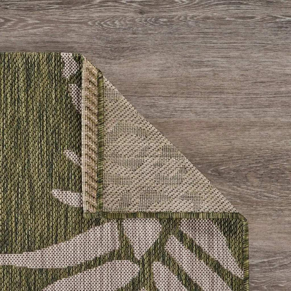 2' X 3' Green Floral Indoor Outdoor Area Rug - Homeroots - Flyclothing LLC