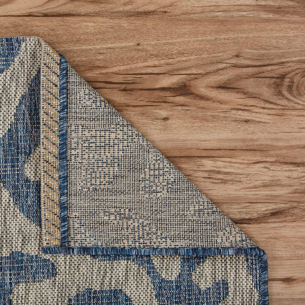 2' X 3' Blue And Gray Indoor Outdoor Area Rug - Homeroots - Flyclothing LLC