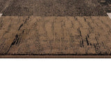 8' Brown Checkered Power Loom Runner Rug - Homeroots - Flyclothing LLC