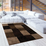 5' X 7' Brown Checkered Dhurrie Area Rug - Homeroots - Flyclothing LLC