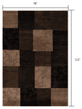 6' X 9' Brown Checkered Dhurrie Area Rug - Homeroots - Flyclothing LLC
