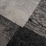 2' X 6' Gray Geometric Blocks Area Rug - Homeroots - Flyclothing LLC