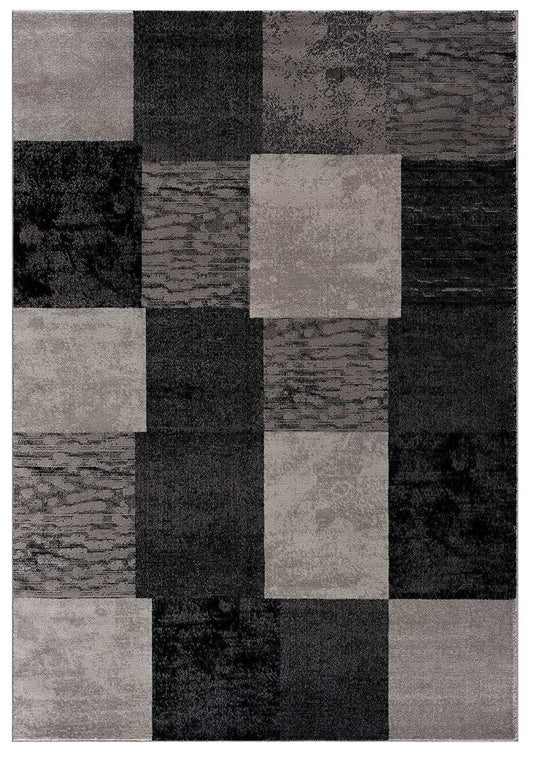 3' X 5' Gray Checkered Power Loom Area Rug - Homeroots - Flyclothing LLC