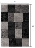 6' X 9' Gray Checkered Dhurrie Area Rug - Homeroots - Flyclothing LLC