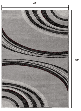6' X 9' Gray Abstract Dhurrie Area Rug - Homeroots - Flyclothing LLC
