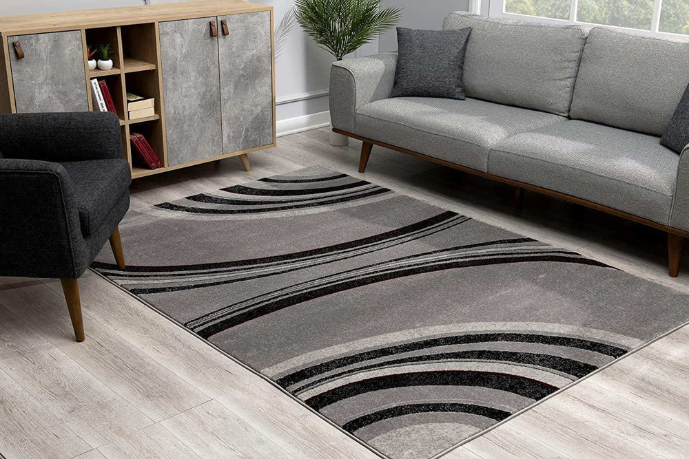 8' X 10' Gray Abstract Dhurrie Area Rug - Homeroots - Flyclothing LLC