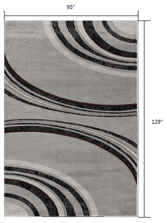 8' X 10' Gray Abstract Dhurrie Area Rug - Homeroots - Flyclothing LLC