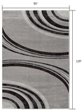 8' X 10' Gray Abstract Dhurrie Area Rug - Homeroots - Flyclothing LLC