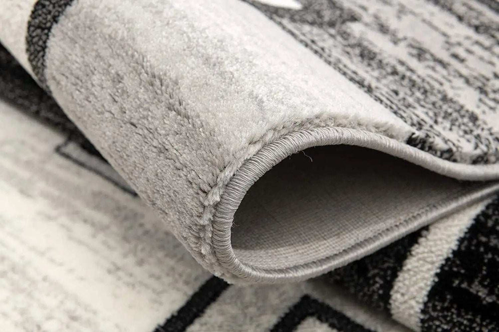 4' X 6' Gray Abstract Power Loom Area Rug - Homeroots - Flyclothing LLC