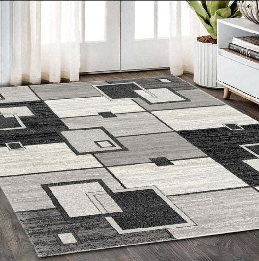 5' X 7' Gray Abstract Dhurrie Area Rug - Homeroots - Flyclothing LLC